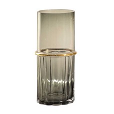 Ваза декоративна скляна YIWU Gensent 25 см Сірий (HP-1704)