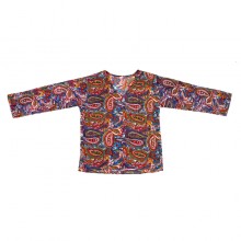 Блуза з довгим рукавом Karma Коттон з люрексом S Ліловий (20215)
