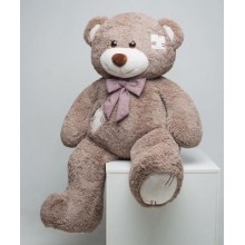 Плюшевий ведмедик Mister Medved з латками Маркус 150 см Капучіно (057)