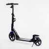 Двоколісний складаний самокат ліхтарик 2 амортизатора дискове гальмо Best Scooter 100 кг Black and blue (114293)