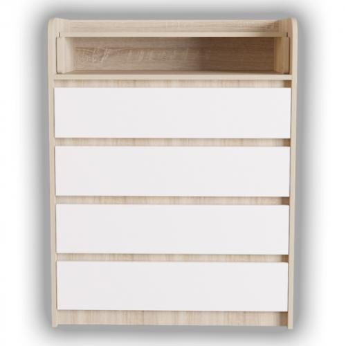 Комод пеленальний Еверест Мікс Телескопи 80х45х101 см Сонома + Білий