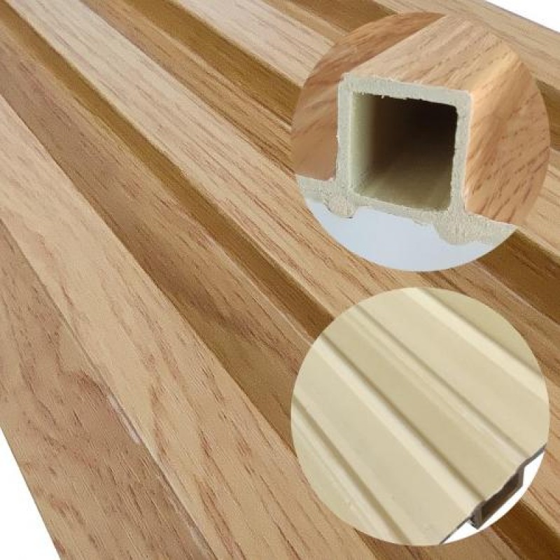 Декоративна стінова рейка Sticker Wall 160*23*3000мм (D) SW-00001526 Світло-коричнева