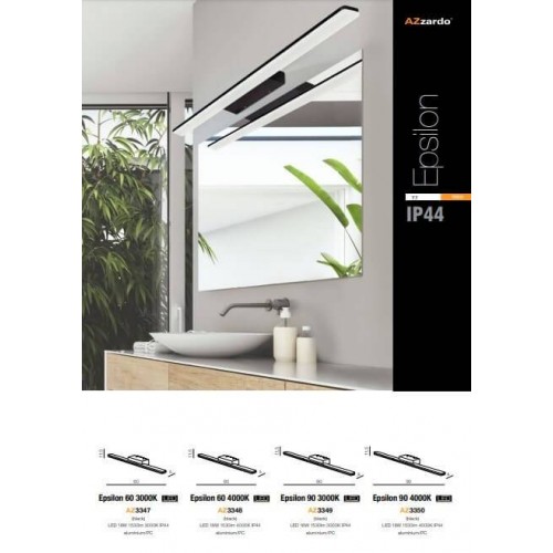 Настінний світильник AZzardo Epsilon 90x12 см Чорний (AZ3350) Настінний світильник AZzardo Epsilon 90x12 см Чорний (AZ3350)