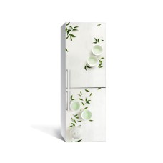 Наклейка на холодильник Zatarga «Евкаліптовий чай» 650х2000 мм вінілова 3Д наклейка декор на кухню