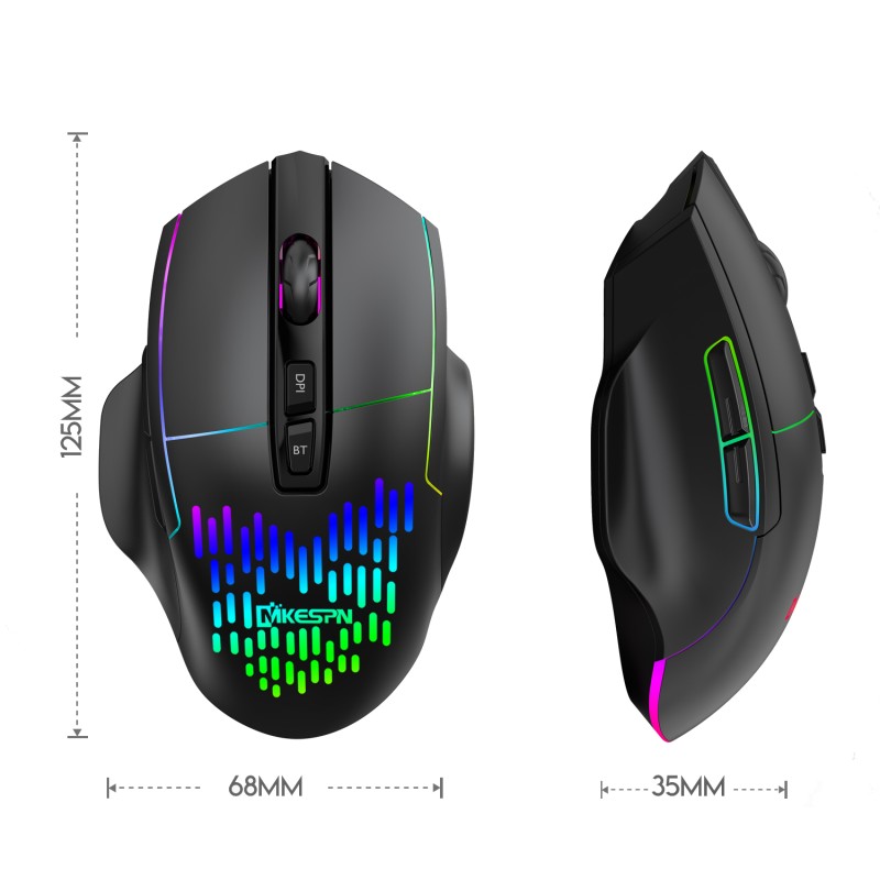 Миша бездротова Sundy X11 ігрова з акумулятором та підсвічуванням Black