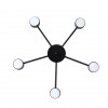 Люстра стельова MSK Electric Space 5 плафонів GX53 Чорний NL 8040-5 BK
