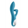 Вібратор-кролик із потрійним відростком Satisfyer Embrace me Turquoise, 2 мотори, діаметр 3,6 см в інтернет супермаркеті PbayMarket!