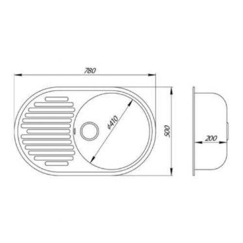 Кухонна мийка Lidz 780x500/200 WHI-01 (LIDZWHI10780500200) в інтернет супермаркеті PbayMarket!