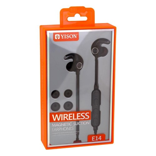 Бездротові навушники Yison E14 Micro-USB Bluetooth V4.2 чутливість 94 Дб 3h Black