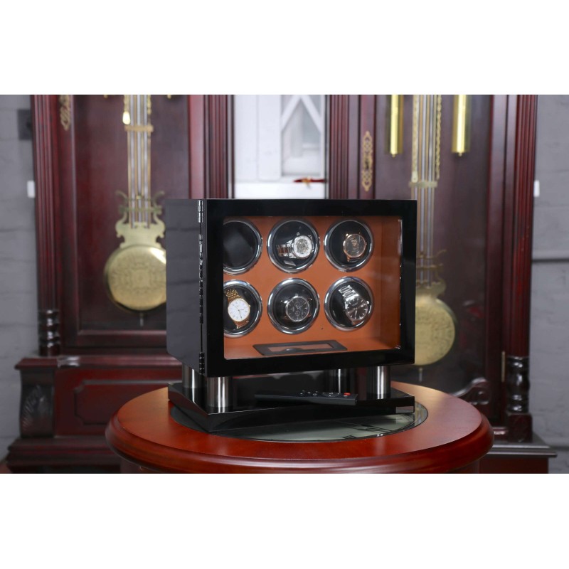 Шкатулка Salvadore для підзаводу 6 годинників 8006/BBR/D 6x6 Чорний