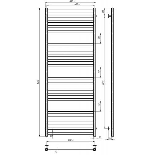 Сушарка електрична Magnus П20 600х1600 Deffi Хром JD04 Ліве підключення (A.MA.160.60.20.E.C.L.2) в інтернет супермаркеті PbayMarket!