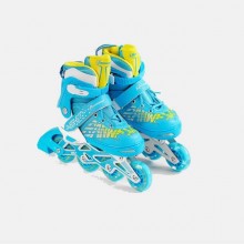 Роликові ковзани із захистом Best Roller 35 - 38 М світлі PU колеса Blue (141143)