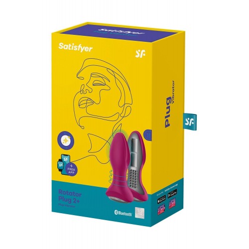 Анальна смарт вібропробка із перлинним масажем Satisfyer Rotator Plug 2+ Violet в інтернет супермаркеті PbayMarket!