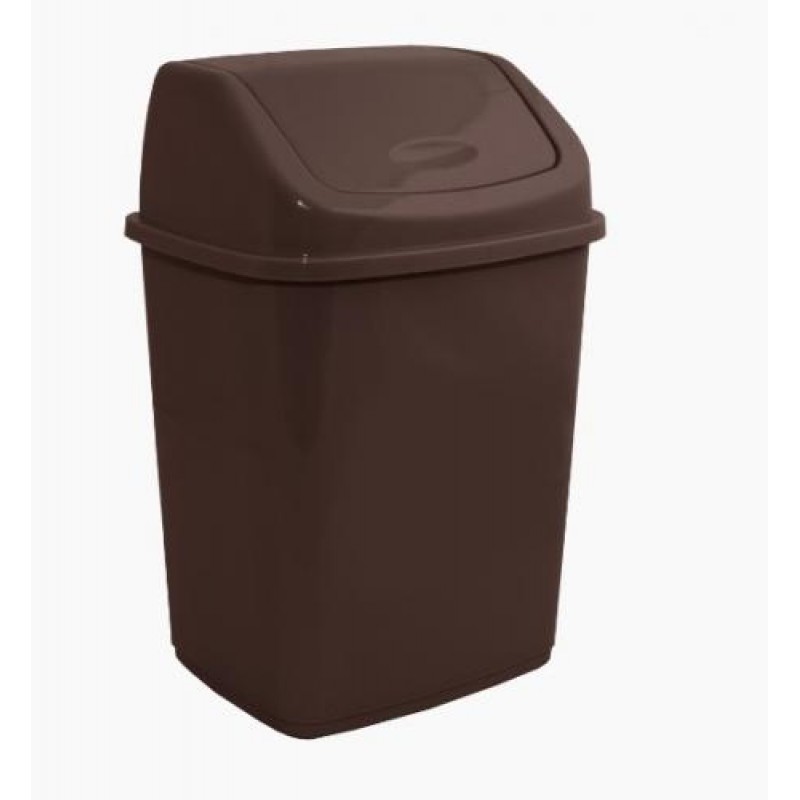 Відро для сміття з кришкою 10 л темно-коричневий Алеана 122063