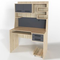 Комп'ютерний стіл Тиса Мебель Тіса Стиль-6 Сонома Графіт 1650x600x1100 мм Комп'ютерний стіл Тиса Мебель Тіса Стиль-6 Сонома Графіт 1650x600x1100 мм