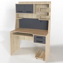 Комп'ютерний стіл Тиса Мебель Тіса Стиль-6 Сонома Графіт 1650x600x1100 мм