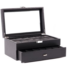 Скринька для зберігання годинників Craft 24PU.CARB.BL Чорний (24PU.CARB.BL)