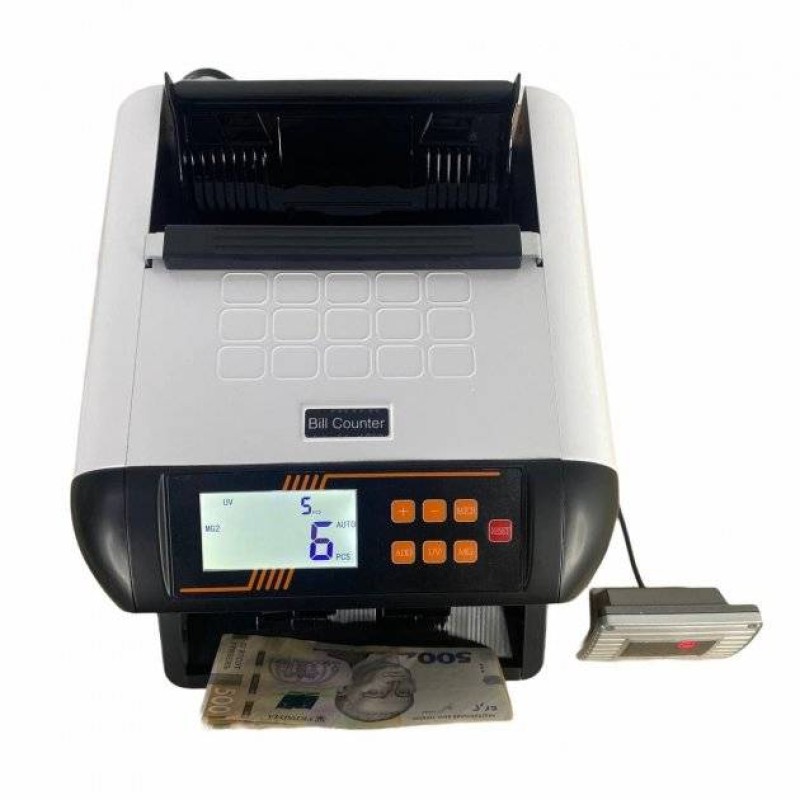 Машинка лічильна для грошей Bill Counter UV-MG 555 портативний лічильник банкнот з ультрафіолетовим та магнітним сканером-детектором