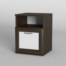 Тумба приліжкова Тиса Мебель ТП-111 Венге Білий 53x40x40 см