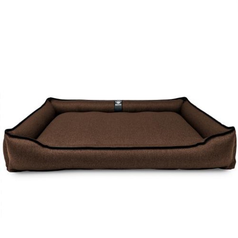 Лежак ліжко для собак всіх порід EGO Bosyak Рогожка XL 105x80 Коричневий (спальне місце для великих собак)