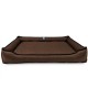 Лежак ліжко для собак всіх порід EGO Bosyak Рогожка XL 105x80 Коричневий (спальне місце для великих собак)