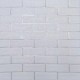 Самоклеюча декоративна 3D панель під білу матову цеглу зі сріблом 3D Loft 700x770x5 мм