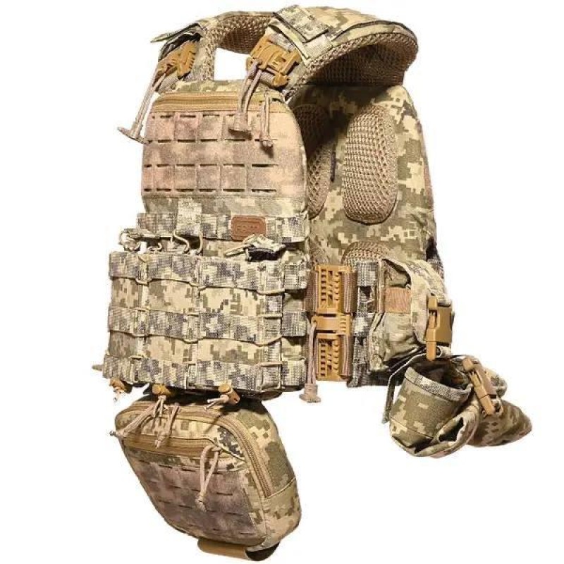 Комплект плитоноски з підсумками No Brand М7 Мультикам (2132254127)