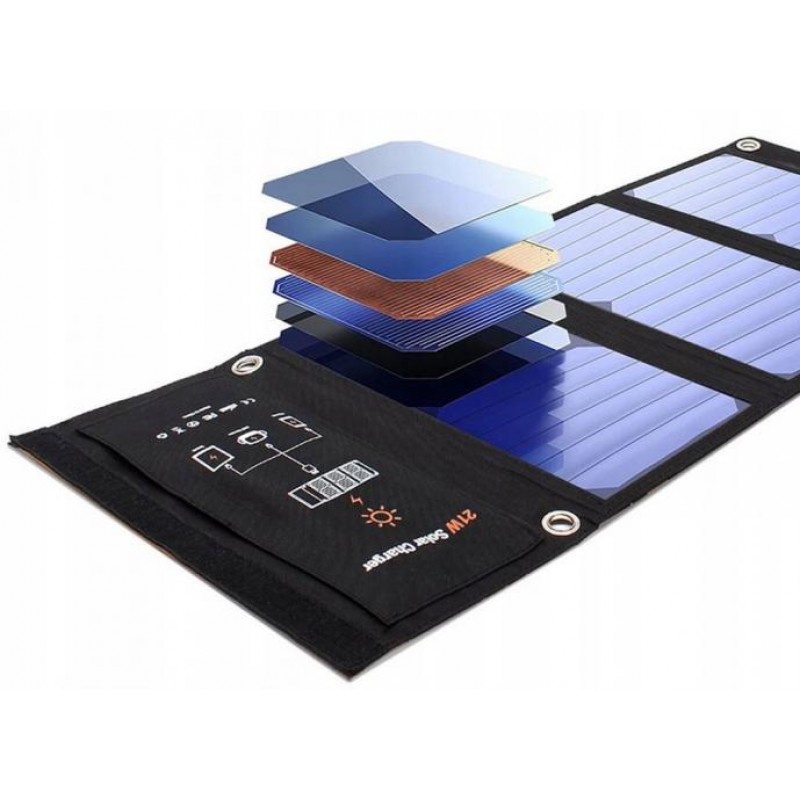 Сонячний зарядний пристрій Solar Charger 12V 21W