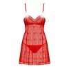 Комплект пеньюар і стринги Obsessive Claussica M/L Red (SX1135)