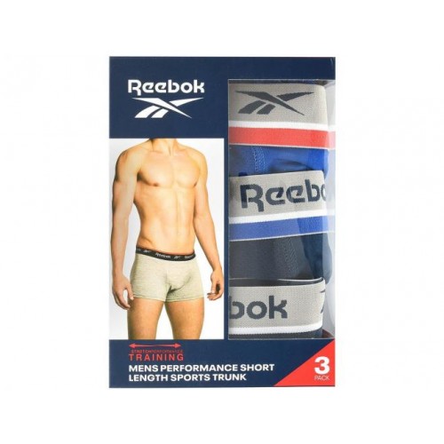 Труси-боксери Reebok Trunk Kent (3 шт.) S Black, Grey Marl, Essential Blue в інтернет супермаркеті PbayMarket!