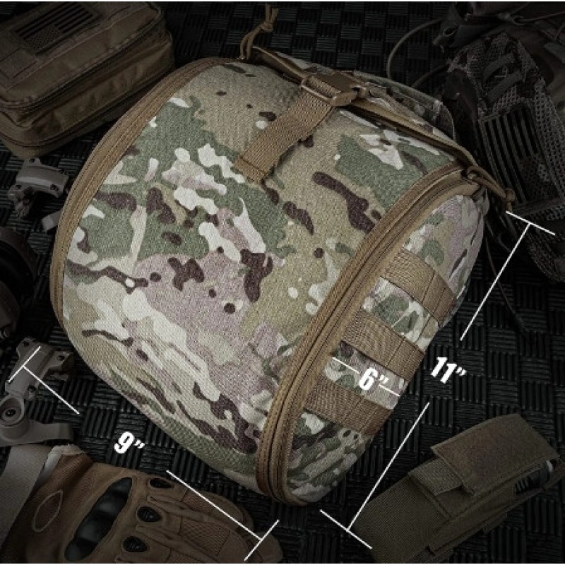 Сумка-підсумок для шолома Mil-Tec з кріпленням Molle 30х25х16 см Мультикам (2053137986)