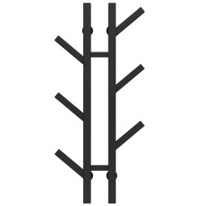 Рушникосушарка водяна Sakura П6 100х800 Deffi Чорний (A.SR.80.10.6.B.A)