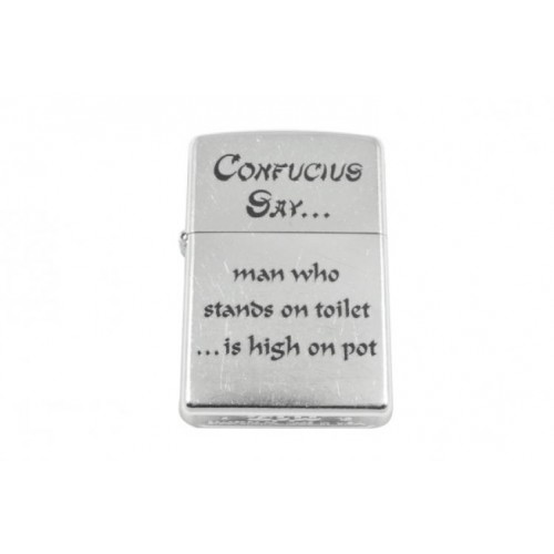 Запальничка Zippo Confucius Say Toilet Street Chrome (28459) Запальничка Zippo Confucius Say Toilet Street Chrome (28459)