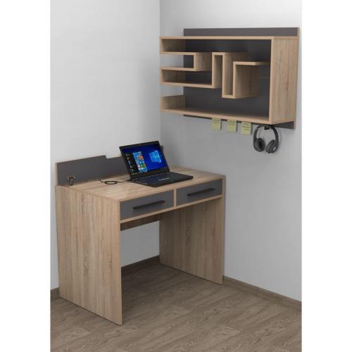 Комп'ютерний стіл Тиса Мебель Тіса Стиль-2 Сонома Графіт 750x600x900 мм Комп'ютерний стіл Тиса Мебель Тіса Стиль-2 Сонома Графіт 750x600x900 мм