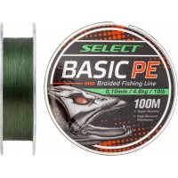 Шнур Select Basic PE Темно-зелений 100 м 0.06мм 3кг/6lb (1870-27-58)