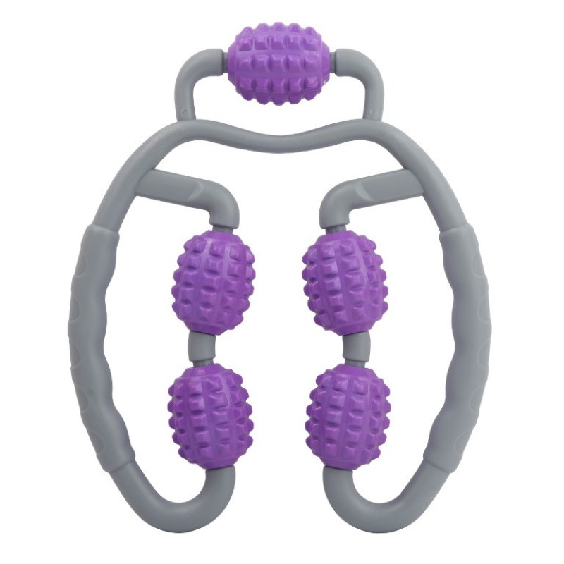 Ручний роликовий масажер RIAS антицелюлітний Purple (3_03043)