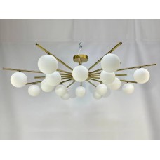 Світлодіодна люстра No Brand Промені 5009 Золотистий на 12 плафонів