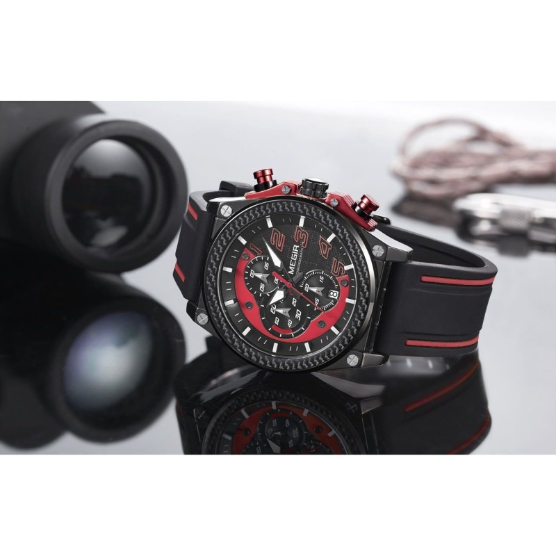 Годинник Megir Black Red Black MG2051 (MN2051G-BK-1N8)