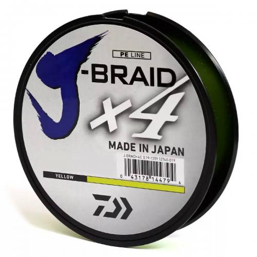 Шнур Daiwa J-Braid X4E 0.17мм 135м Yellow (706698 / 12740-017) в інтернет супермаркеті PbayMarket!