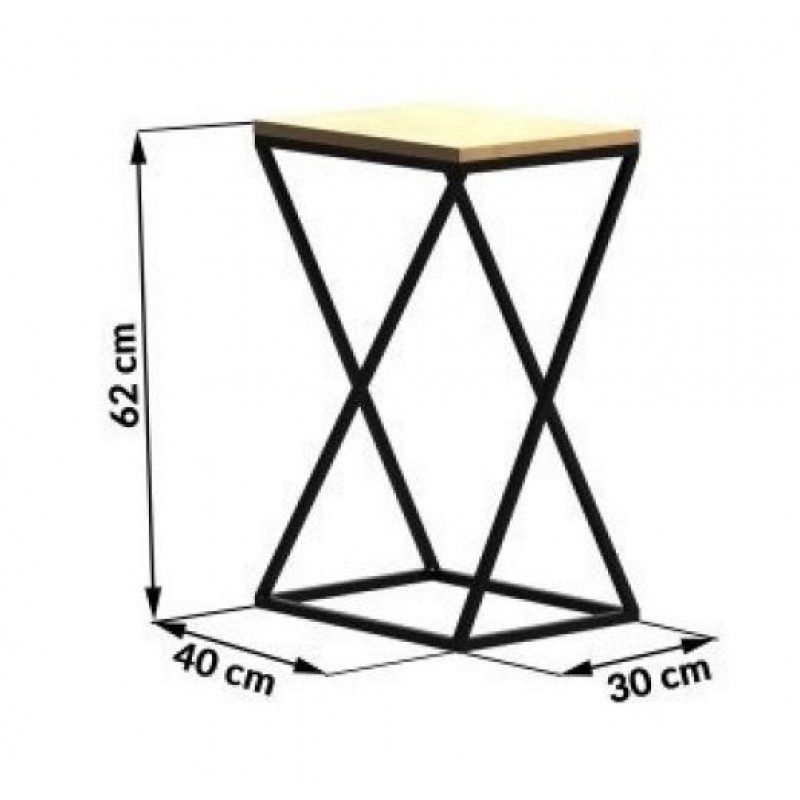 Підставка для квітів у стилі Loft NS-1430 650x400x300 мм Белый