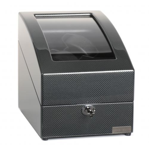 Скринька Salvadore для підзаводу 2 годинників 3024/2TB/DF9 19х26х21,5 см Чорний Скринька Salvadore для підзаводу 2 годинників 3024/2TB/DF9 19х26х21,5 см Чорний