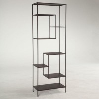 Стелаж для зберігання в стилі Loft NS-1672 2030x800x350 мм Черный Стелаж для зберігання в стилі Loft NS-1672 2030x800x350 мм Черный