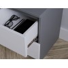 Тумбочка ліжка Меблева Площа ТК-1 40х40х50 см Антрацит + Білий