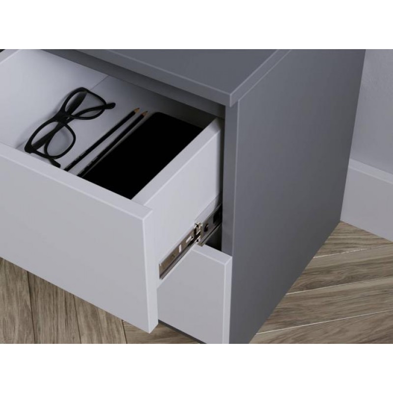 Тумбочка ліжка Меблева Площа ТК-1 40х40х50 см Антрацит + Білий