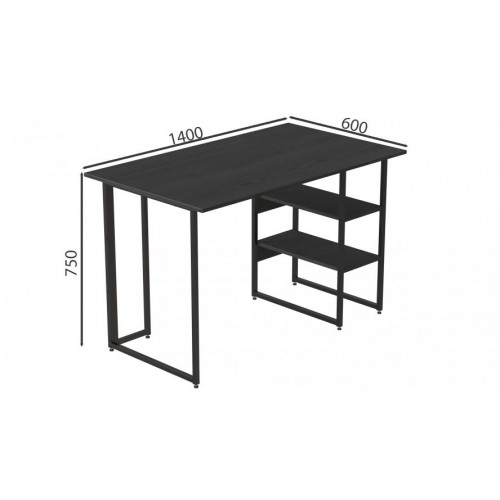 Комп'ютерний стіл Ferrum-decor Кевін 75x140x60 чорний ДСП Сосна Кембра 32мм в інтернет супермаркеті PbayMarket!