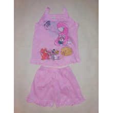 Костюм для дівчинки майка та шорти DL на зріст 80 см Рожевий (ю301)