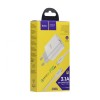 Зарядний пристрій Hoco C80A PD 20W + QC 3.0 Type C to Type C Білий