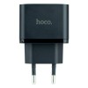 Зарядное устройство Hoco N29 Triumph wall charger dual Type C 35W output EU plug Черный