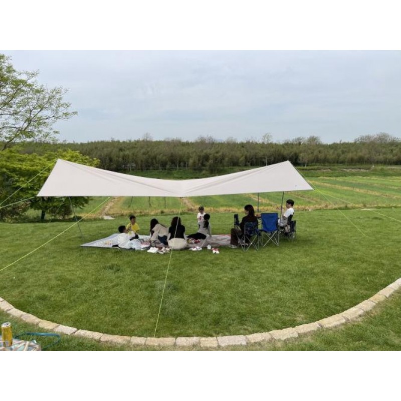 Тент туристичний із стійками Водонепроникний S Bluefield 3Х5 метра Світлий хакі (55-050465)