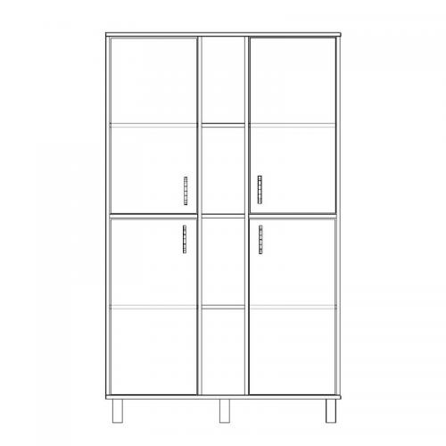 Шафа-Пенал Тиса Мебель ШС-125 Дуб сонома 166x35x100 см Шафа-Пенал Тиса Мебель ШС-125 Дуб сонома 166x35x100 см